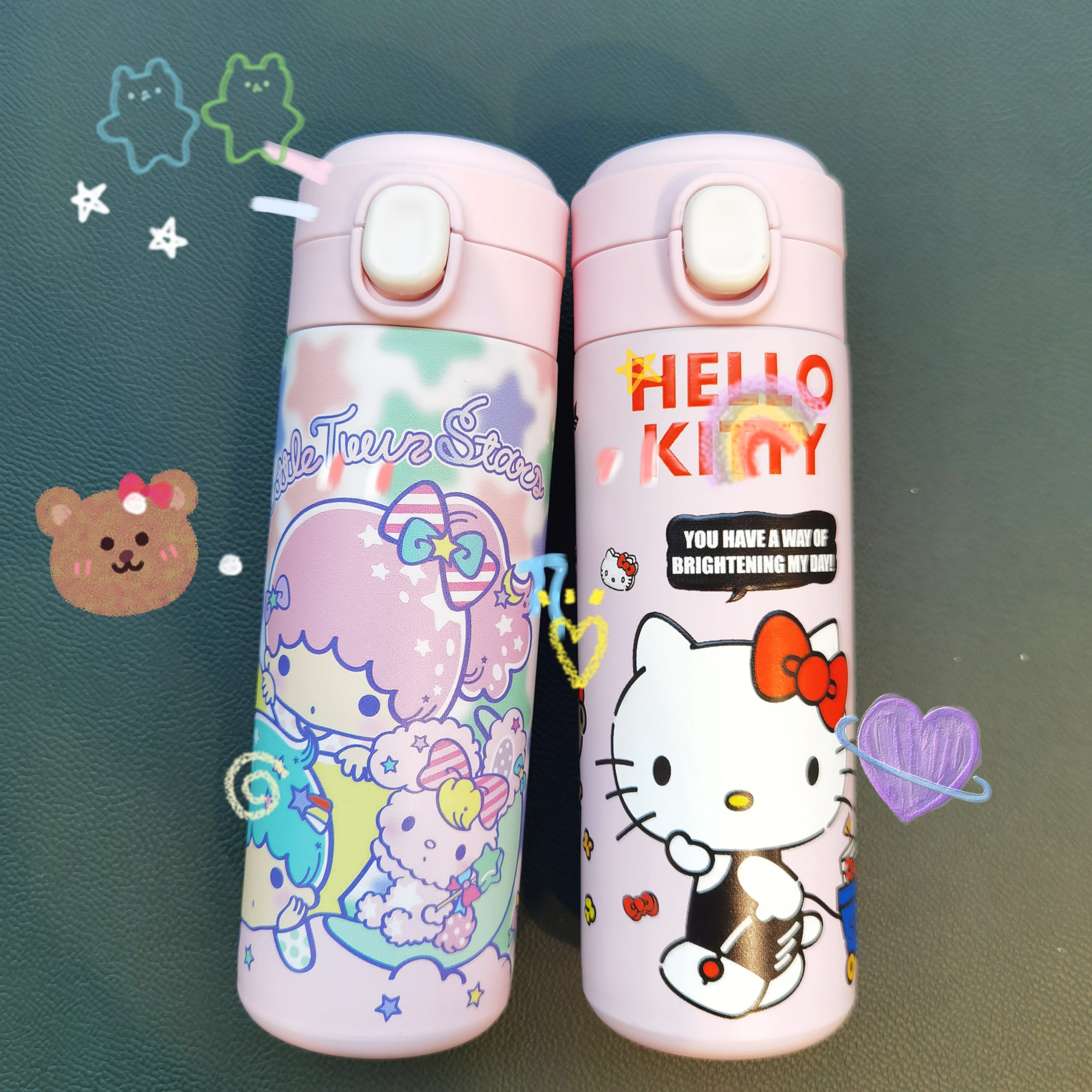 

Cartoon Melody Anpanman Kt Little Twin Star Insulation Cup Melody 304 Stainless Steel Heat Insulation Vacuum Cup Student's Gift