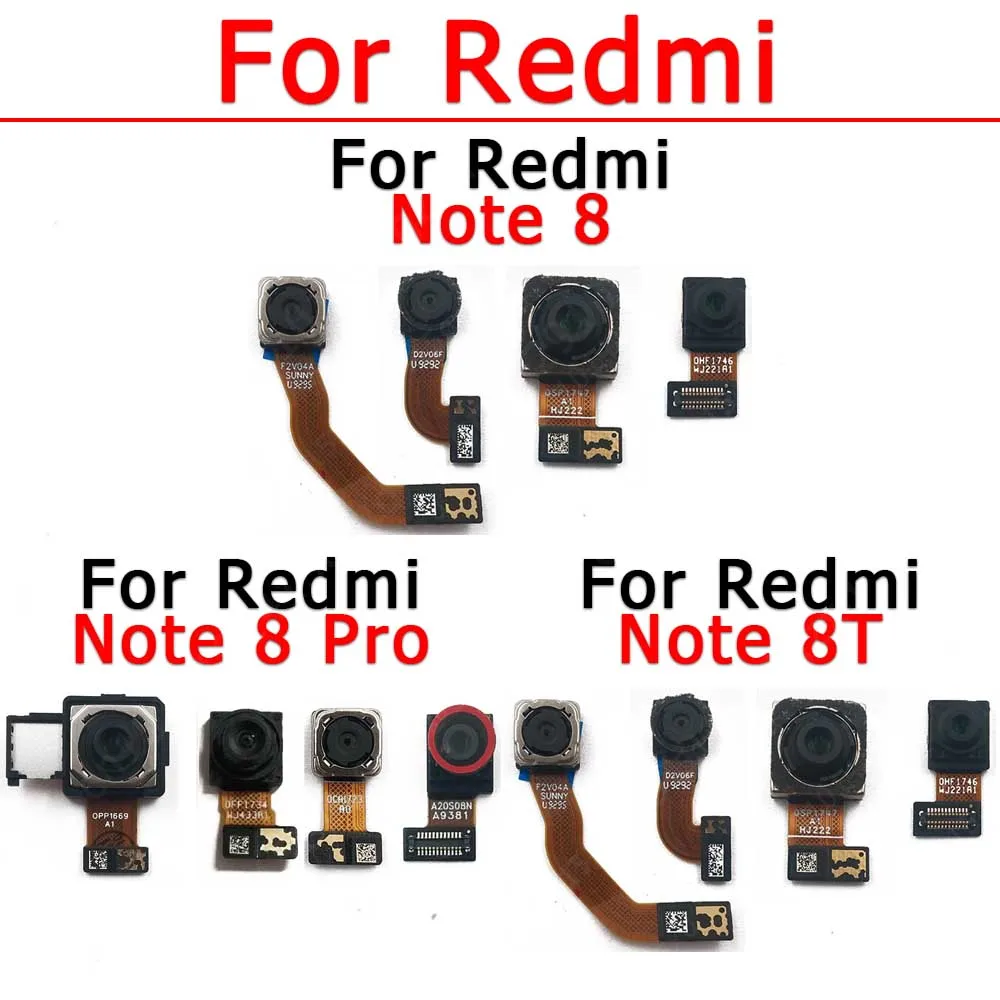 

Original Rear Front Camera For Xiaomi Redmi Note 8 Pro 8T Frontal Backside Facing Back Selfie Camera Module Replacement Parts