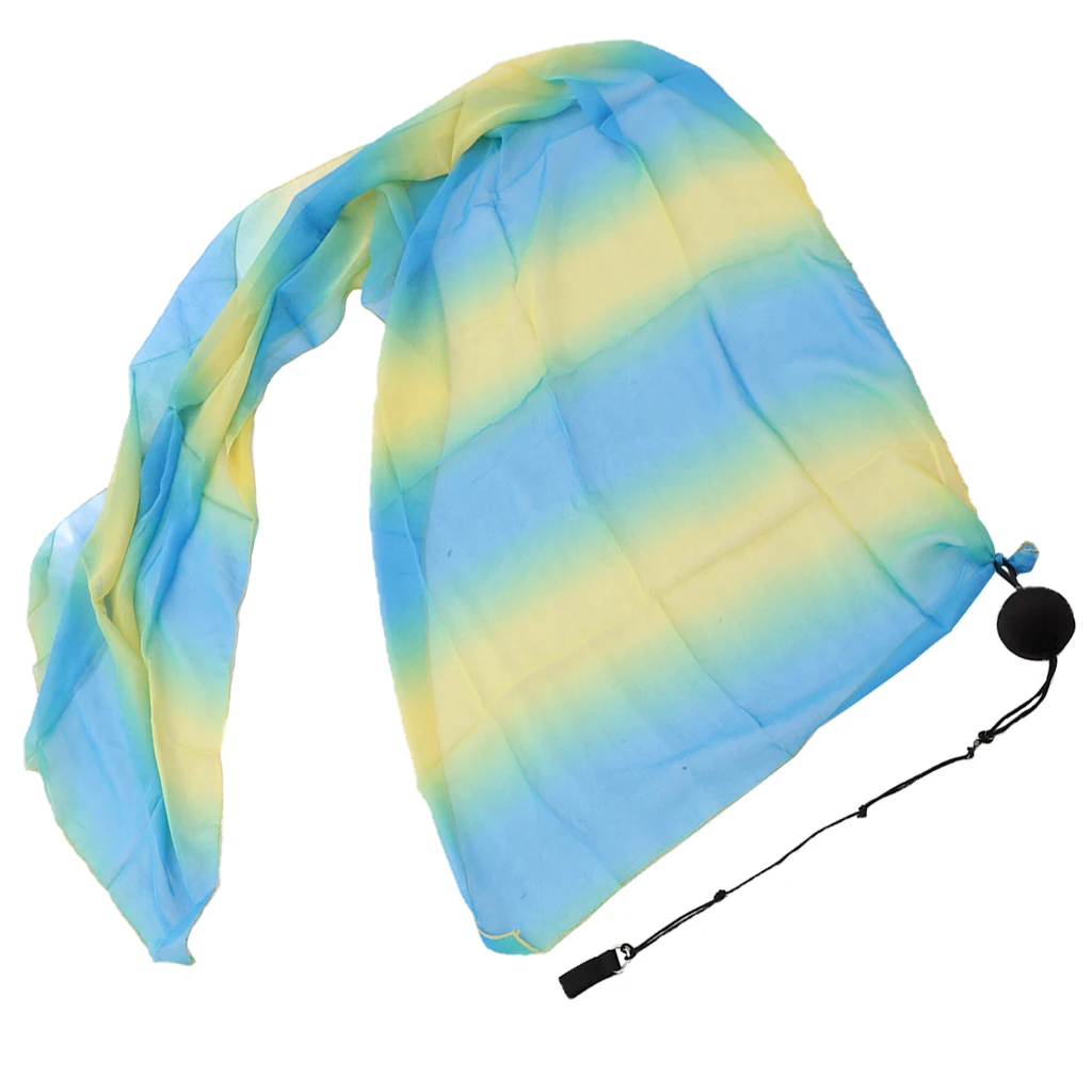 03 Flowing Silk Veil Poi Thrown Balls Professional Hip-hop Belly Dance Hand Props Comfortable Finger Loops Stage Performance Props - Цвет: 03