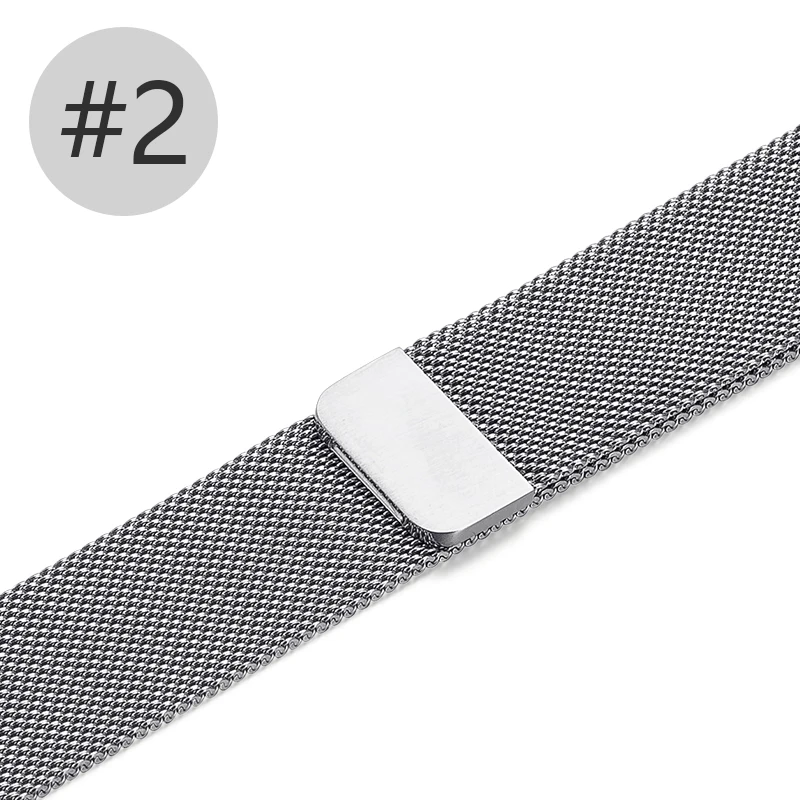 2 Миланская петля, ремешок для наручных часов Apple watch Series 4/3/2/1 Замена наручных часов iWatch, ремешок полосы Магнитная Нержавеющая сталь ремешок LM82001 - Цвет ремешка: 2