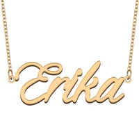 necklace with name erika for his her family member best friend birthday gifts on christmas mother day valentines day