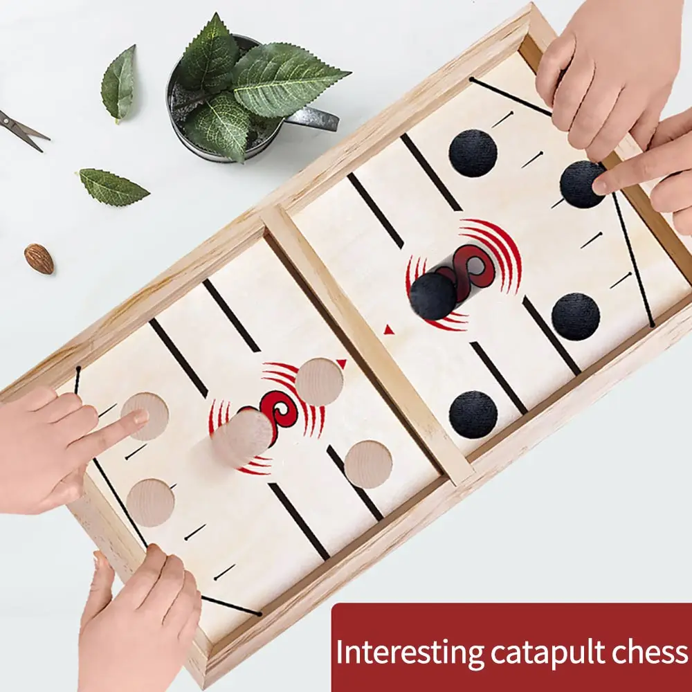 

Table Desktop Battle 2 in 1 Ice Hockey Game Funny Classic Battle Board Games Catapult Chess Bumper Parent-child Interactive Game