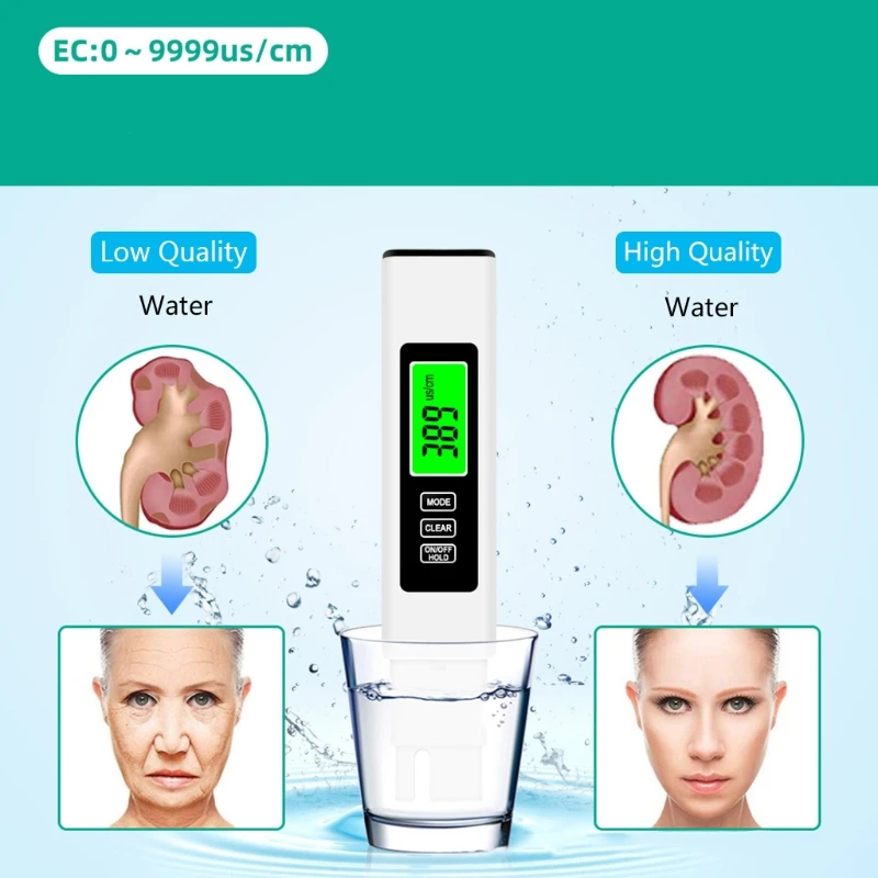 3 в 1 ЖК-цифровой TDS EC PPM Измеритель Качества воды тестер чистоты питьевой монитор |