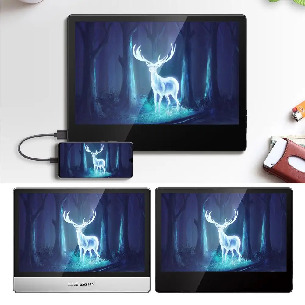 

Ультратонкий 13,3 P HD портативный монитор 1080x1280 для ноутбука, ПК, переключателя/ps4, Xbox IHDMI, USB, Type-C, игровой монитор с двумя динамиками