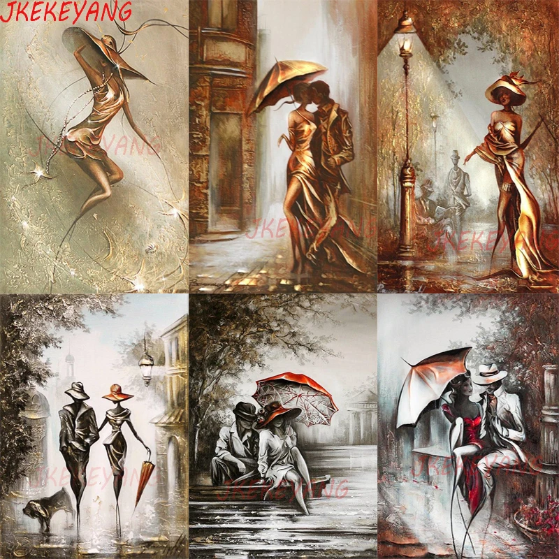 Full Square Drill 5D DIY Diamond Painting Romantic couple and beauty Embroidery Cross Stitch Mosaic Home Decor Y3821