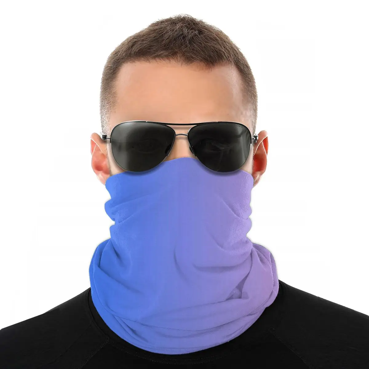 

Blue And Purple Scarf Half Face Mask Men Women Halloween Tube Mask Neck Bandana Multi-functional Headband Outdoor Hiking