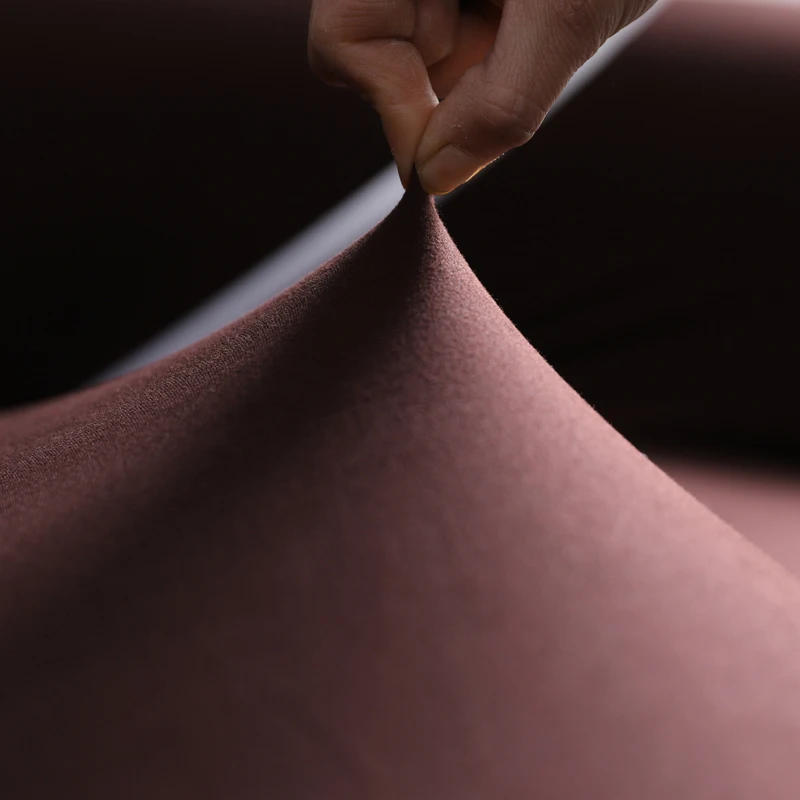 Краткое коричневое растяжение и эластичный материал диване крышка набор диванов