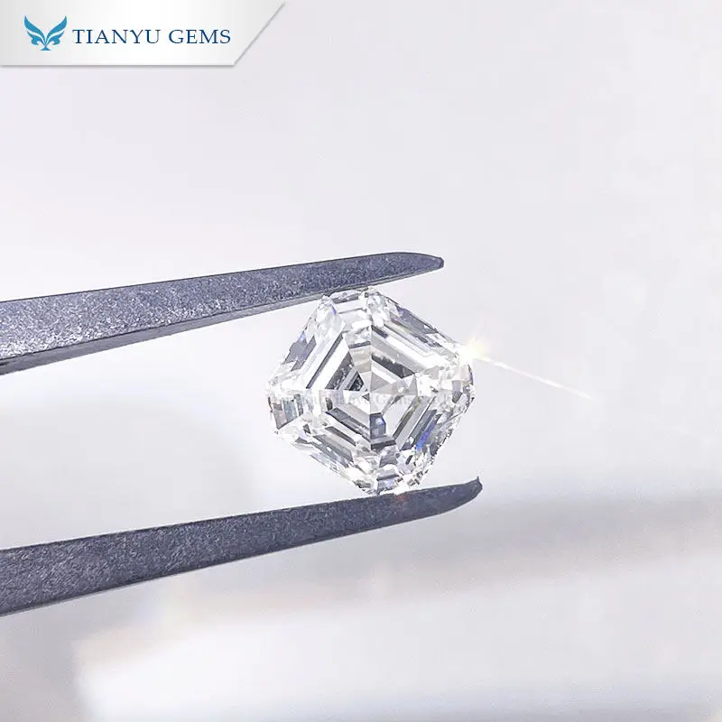 

Tianyu Gems CVD Diamond Asscher Cut 2.45CT G VS1 EX VG Lab Grown IGI Certificate Loose Synthetic Diamonds For Rings Jewelry Make