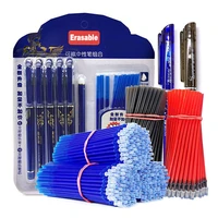 delvtch 0 5mm erasable gel pen refill set blue black color ink needle tip cartridge for school office writing handle accessories