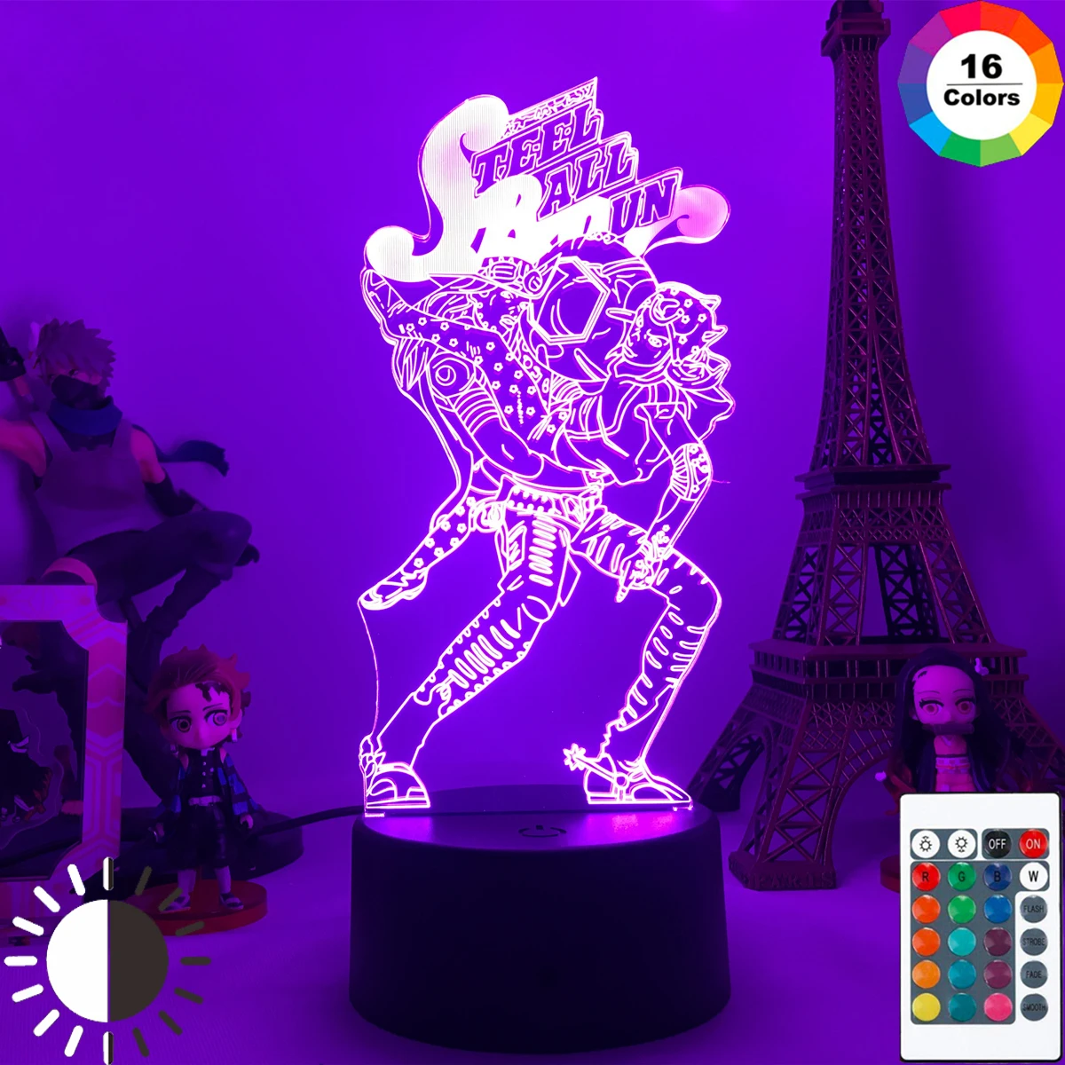 

Anime 3d Night Light JoJo Bizarre Adventure Hol Horse for Bedroom Decor Light Birthday Gift for Him Manga Jojo Led USB Lamp