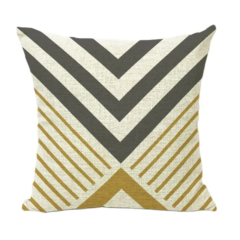 Автомобильные чехлы желтые и черные геометрические хлопковые Almofadas Fundas 45 см x 30 * 50