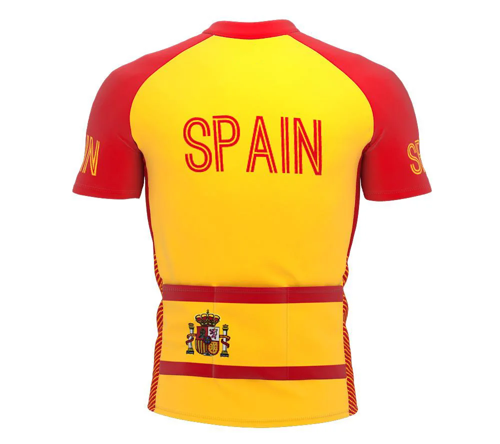 

2021 new spain men's full zipper bicycle short-sleeved cycling jersey