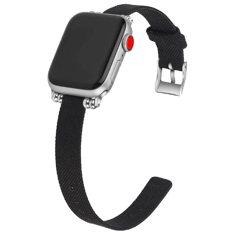 Модный браслет для Apple Watch женский ремешок 38 мм 40 мм 42 мм 44 мм тонкий ремешок для Apple iWatch тканевый ремешок серии 2 3 4 ремешок