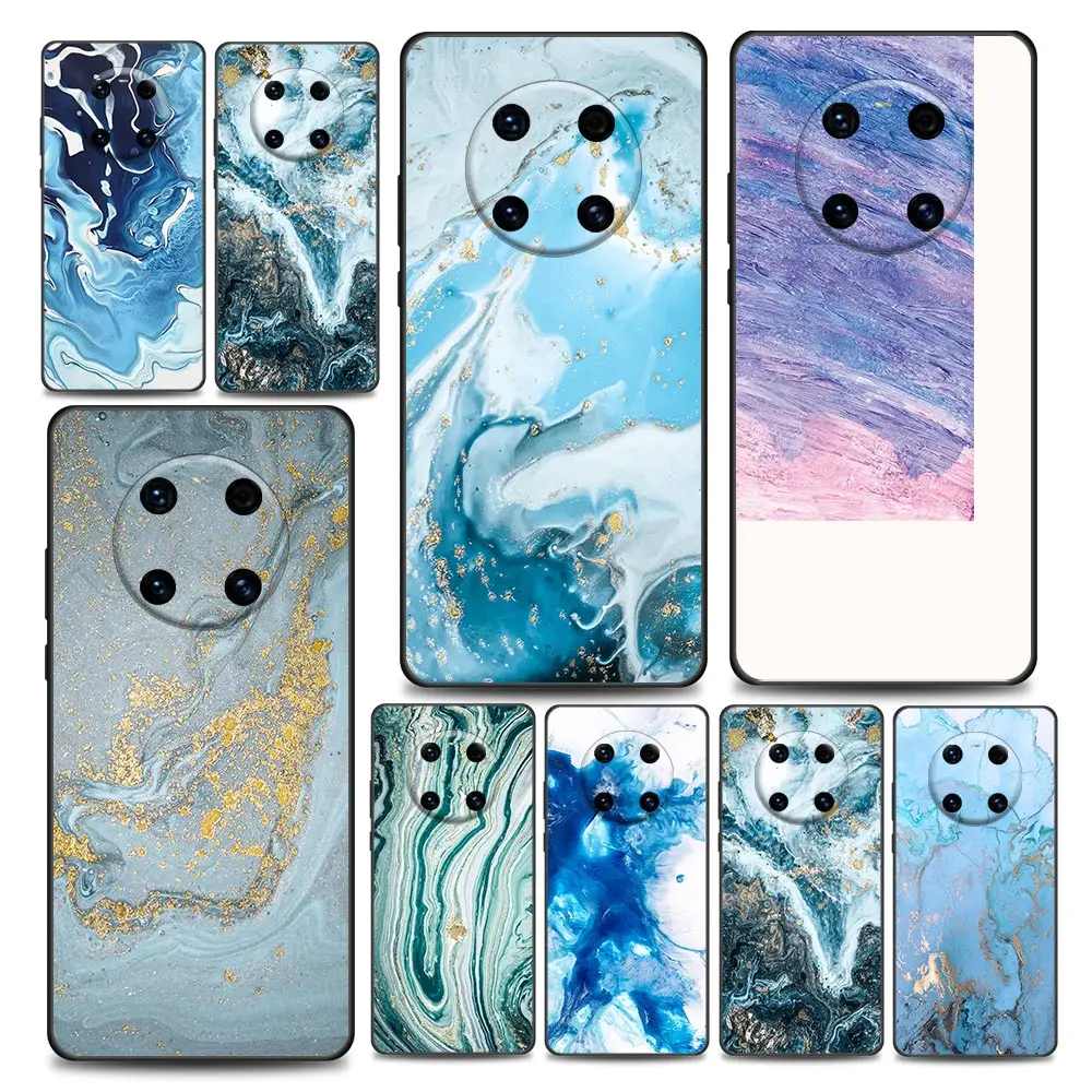 

Fashion Marble Phone Case for Huawei Y6 7 9 5p 6p 8s 8p 9a 7a Mate 10 20 40 Lite Pro Plus RS Soft Silicone Cover