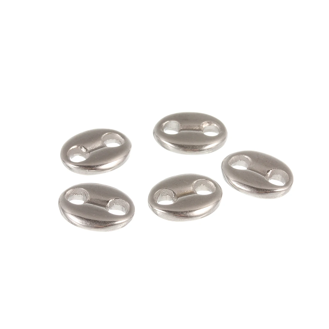

10pcs 11x14mm Rhodium Color 316L Stainless Steel Metal Stamping Blanks Connectors for Charm Bracelets Jewelry Making