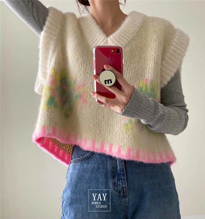 

Свитер женский шерстяной, без рукавов, на осень/зиму