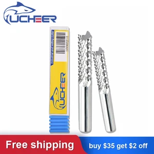 UCHEER, 510 шт., 3,175 мм карбидные вольфрамовые фрезы, Фрезы с ЧПУ для гравировального станка
