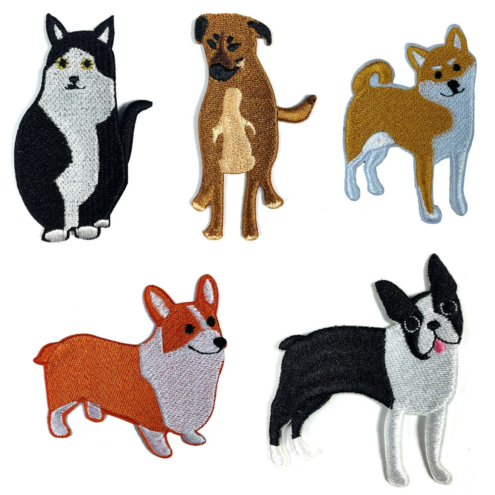 Нашивки с вышивкой для собак милые нашивки животных принадлежности ручной