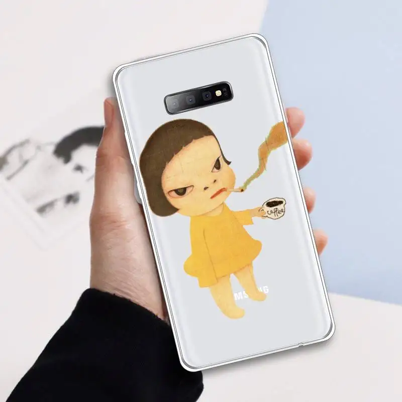 

Yoshitomo Nara art design pattern high quality Phone Case Transparent For Samsung Galaxy A 71 21s S note 8 9 10 plus 20 ultra
