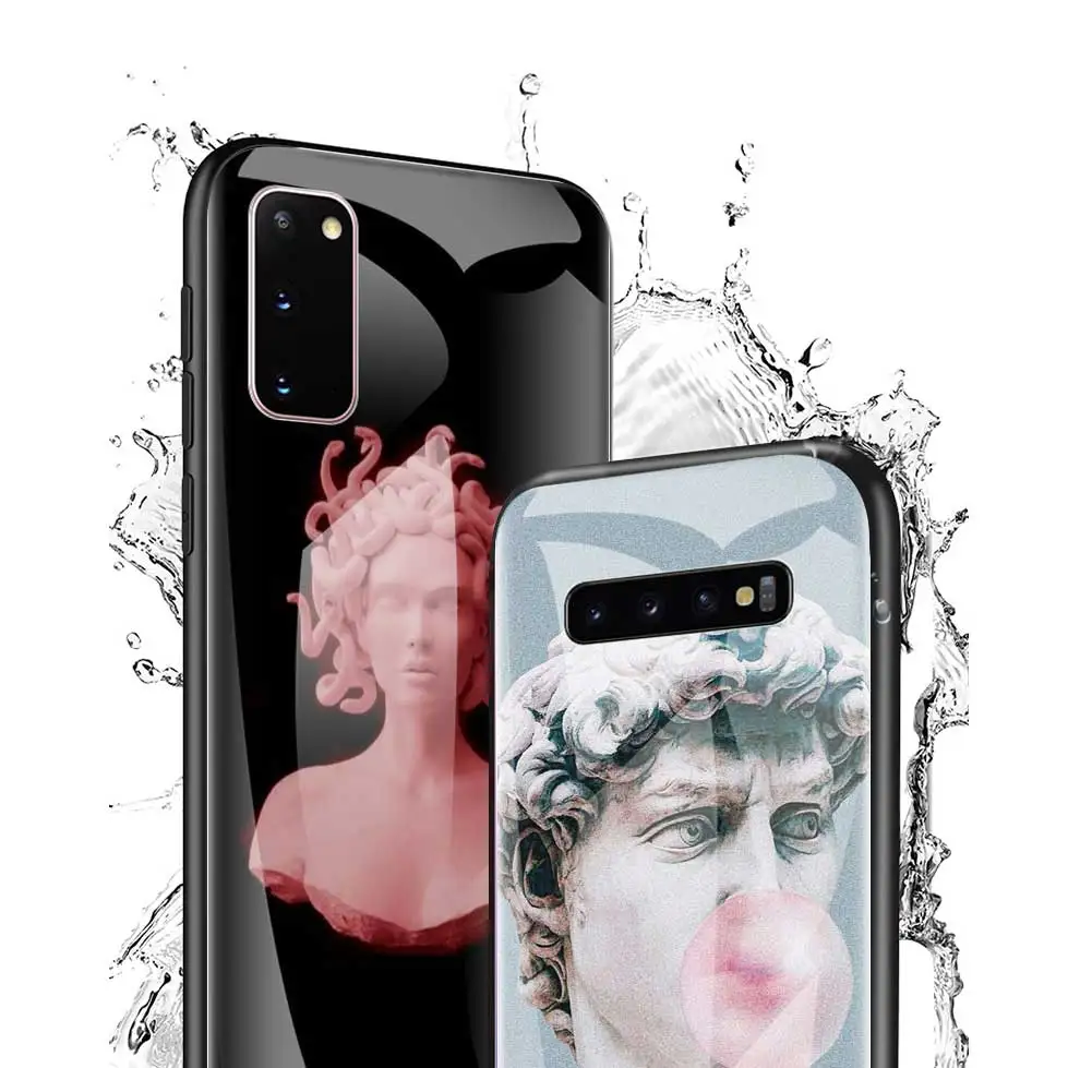 

Michelangelo Statue Tempered Glass Phone Case for Samsung Galaxy S20 FE S10 Plus S10e S9 S8 Phone Shell Note 10+ 10 Lite Capa