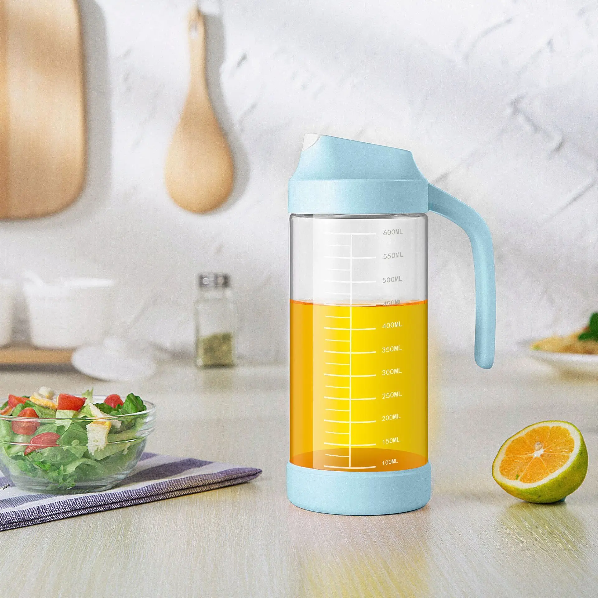 

Oil and vinegar bottles with automatic opening and closing explosion-proof oil high-temperature resistant glass