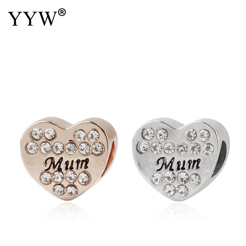 20 шт./лот цинковый сплав бусины в форме сердца Роза для рукоделия золото/серебро