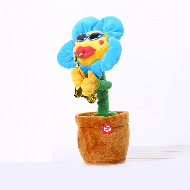 

Electric Toys Singing and Dancing Flowers Saxophone Sunflower Net Celebrity Funny Children's Toy Girl Fully Filling PP Cotton