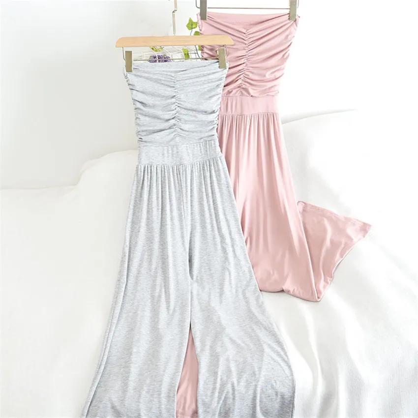 Женские плиссированные брюки Gowyimmes летние модные с широкими штанинами и высокой