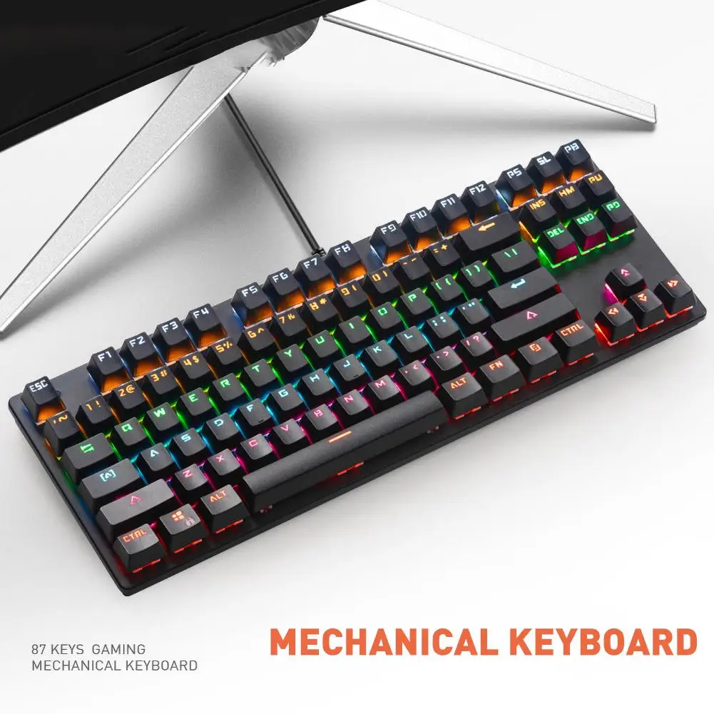 

Original K70 Wired Colorful LED Light Ergonomically designed Gaming Mechanical Keyboard for Desktop Computers PC Computer Gamer