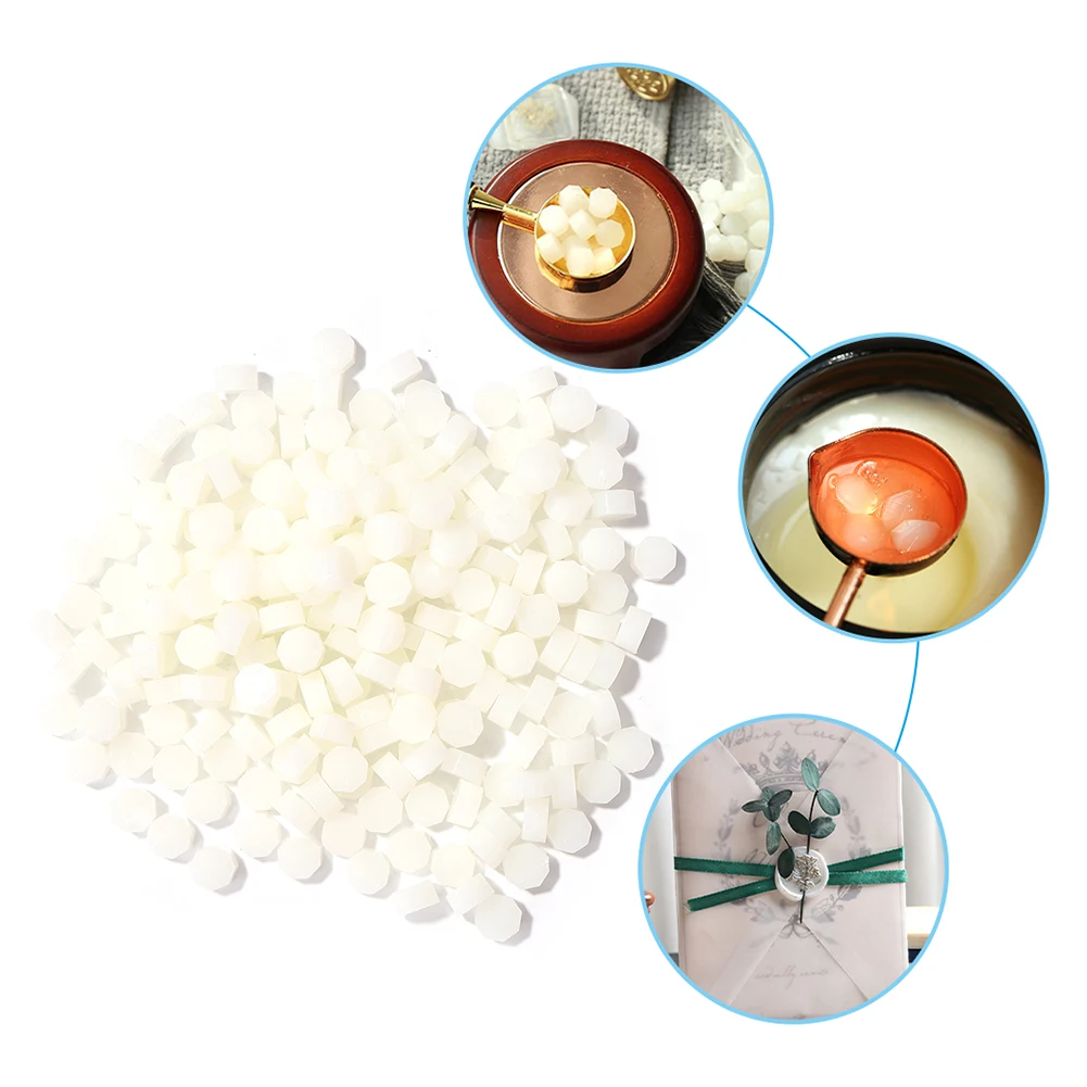 100 шт. Восьмиугольные белые бусины для запечатывания Одноцветный уплотнительный