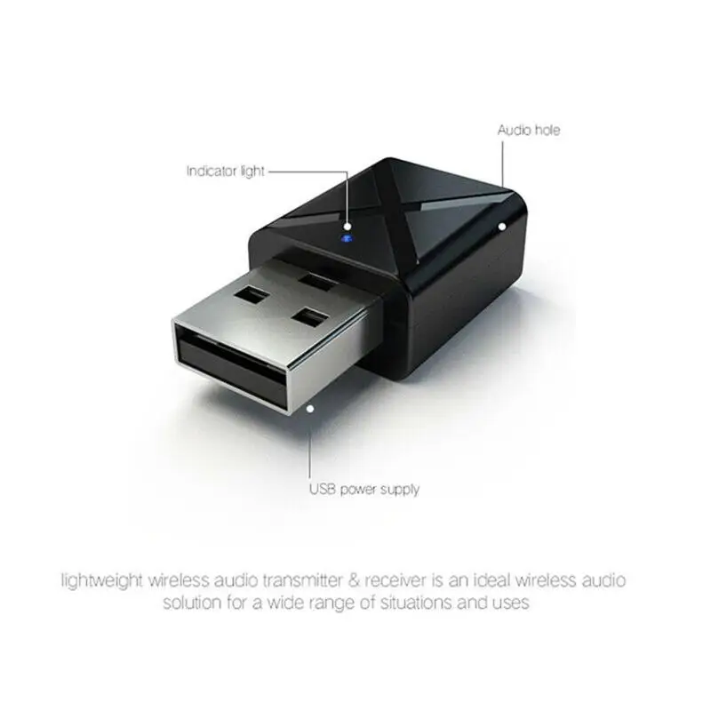 Беспроводной USB Bluetooth адаптер BT 5,0 ключ Музыкальный Аудио приемник передатчик для ПК компьютера Высокое качество USB Bluetooth адаптер