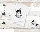 Кота Милая CoupleLife с котом романтическая блузка с коротким рукавом футболки хлопковая Футболка со смешным буквенным принтом Графический с круглым вырезом Прямая доставка
