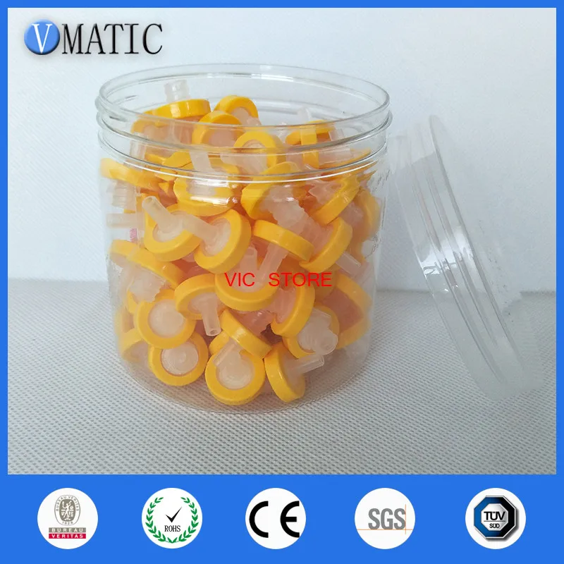 Free Shipping 100Pcs 13mm 0.22um Plastic Yellow Syringe-Driven Filter Syringe Water Solution Filtration Membrane | Обустройство дома