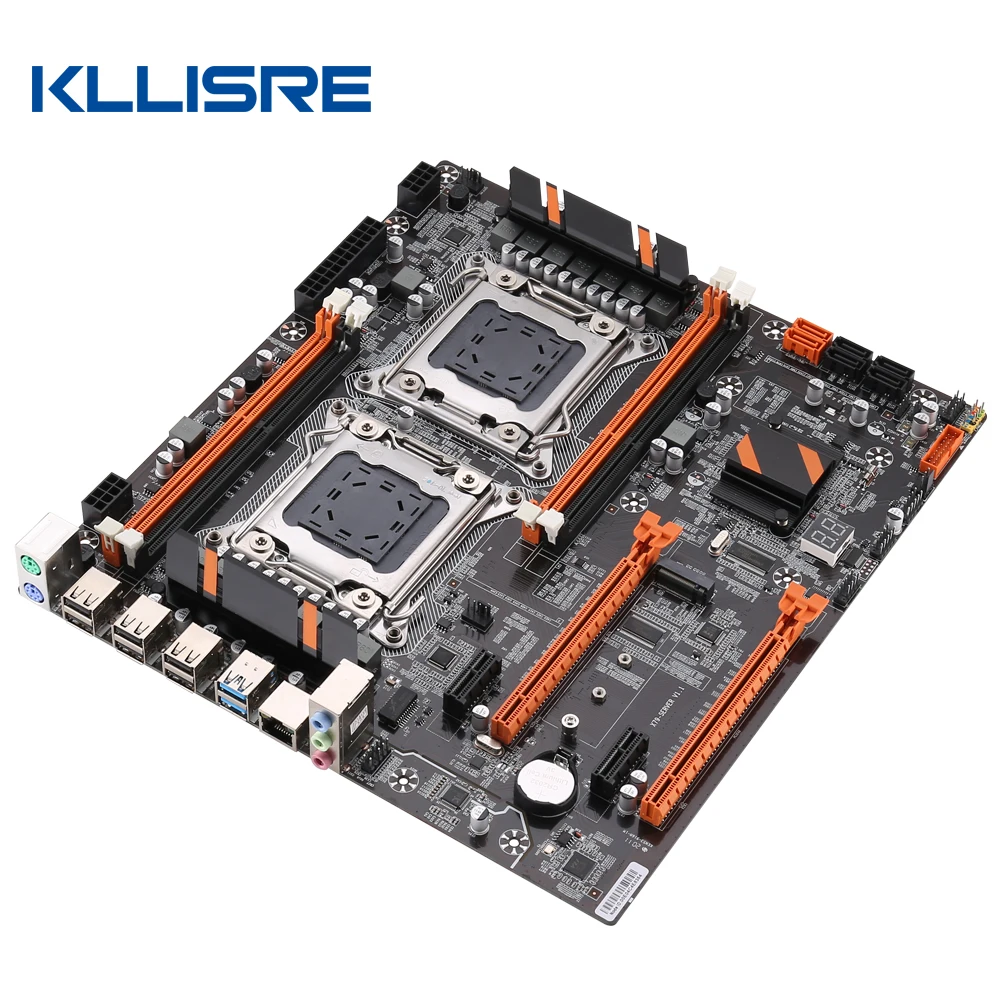 Материнская плата Kllisre X79 с двумя CPU материнская LGA 2011 USB3.0 SATA3 PCI E 3 0 16X NVME M.2 SSD