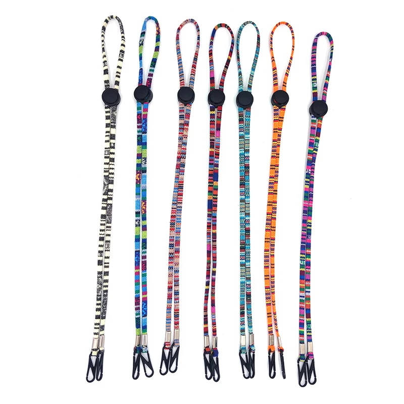

New Protable Bohemian Mask Lanyard National Wind Mask Anti-lost Rope Mask Rope Straw Hat Wind Rope Glasses Rope