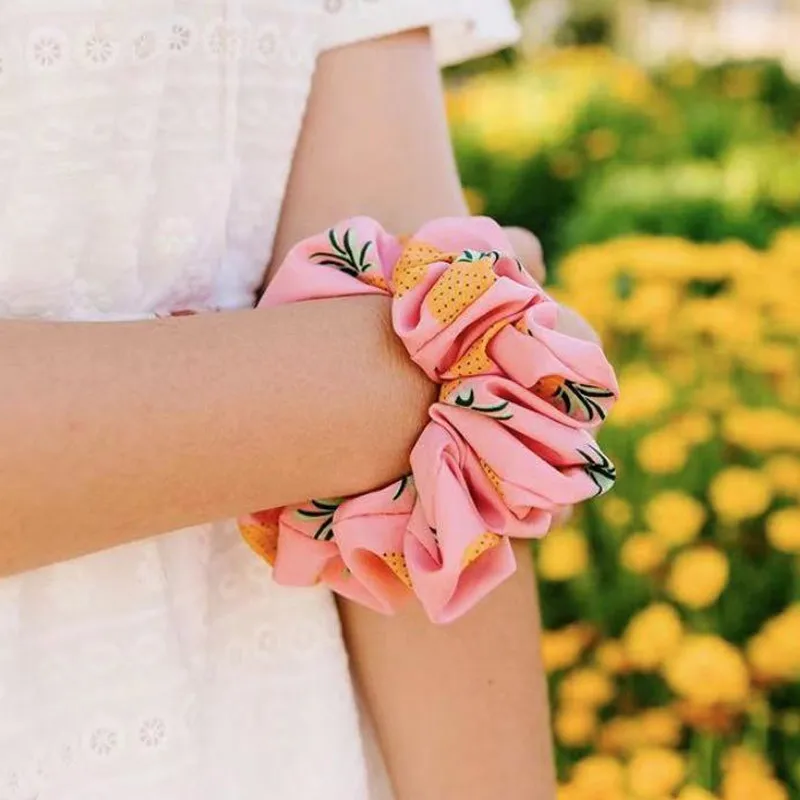 2021 новые корейские женские ободки для волос с принтом фрукты девочек Резинка