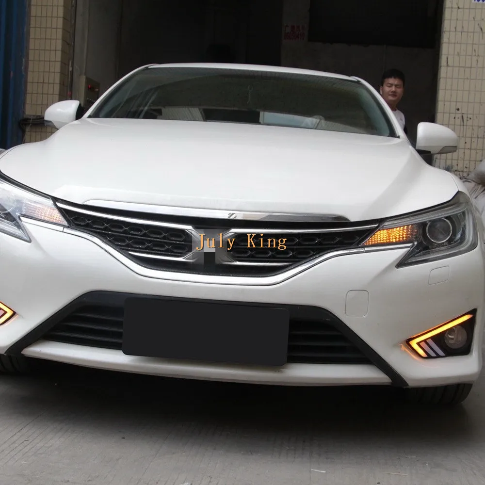 July King LED дневные ходовые огни DRL чехол для Toyota Mark X Reiz 2013 18 Ice Blue Night Streamer