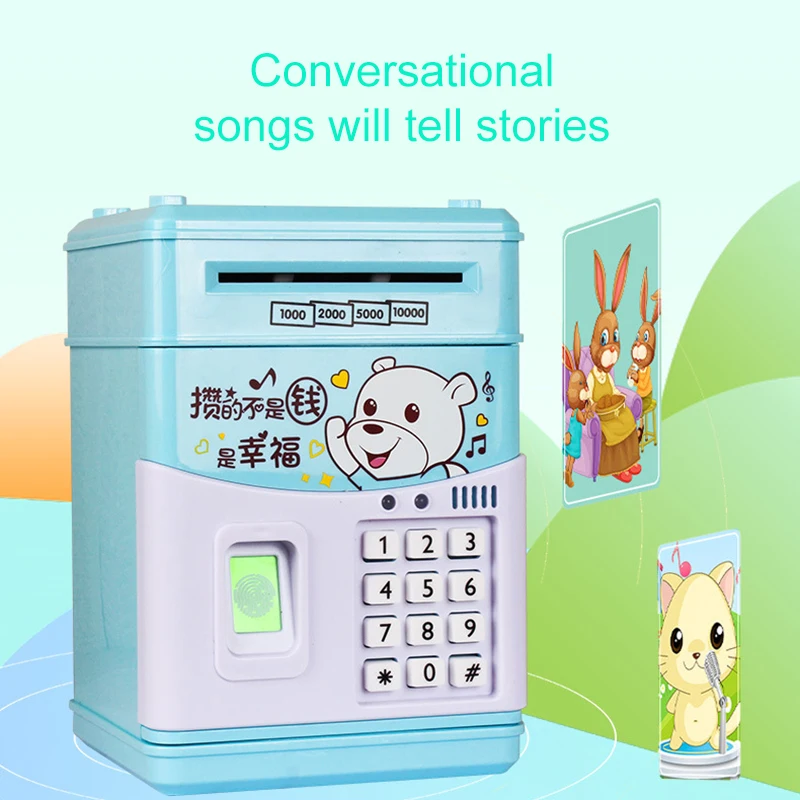 Электронная Копилка Банкомат с паролем сейф для сохранения купюр и монет