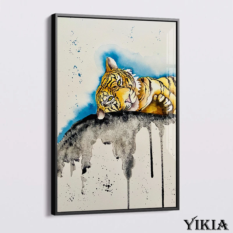 

Graffiti Tiger Poster On the Wall Blooming Lion Wild Animal Modern Art Canvas Print Painting Nordic Home Decor Abstract Picture