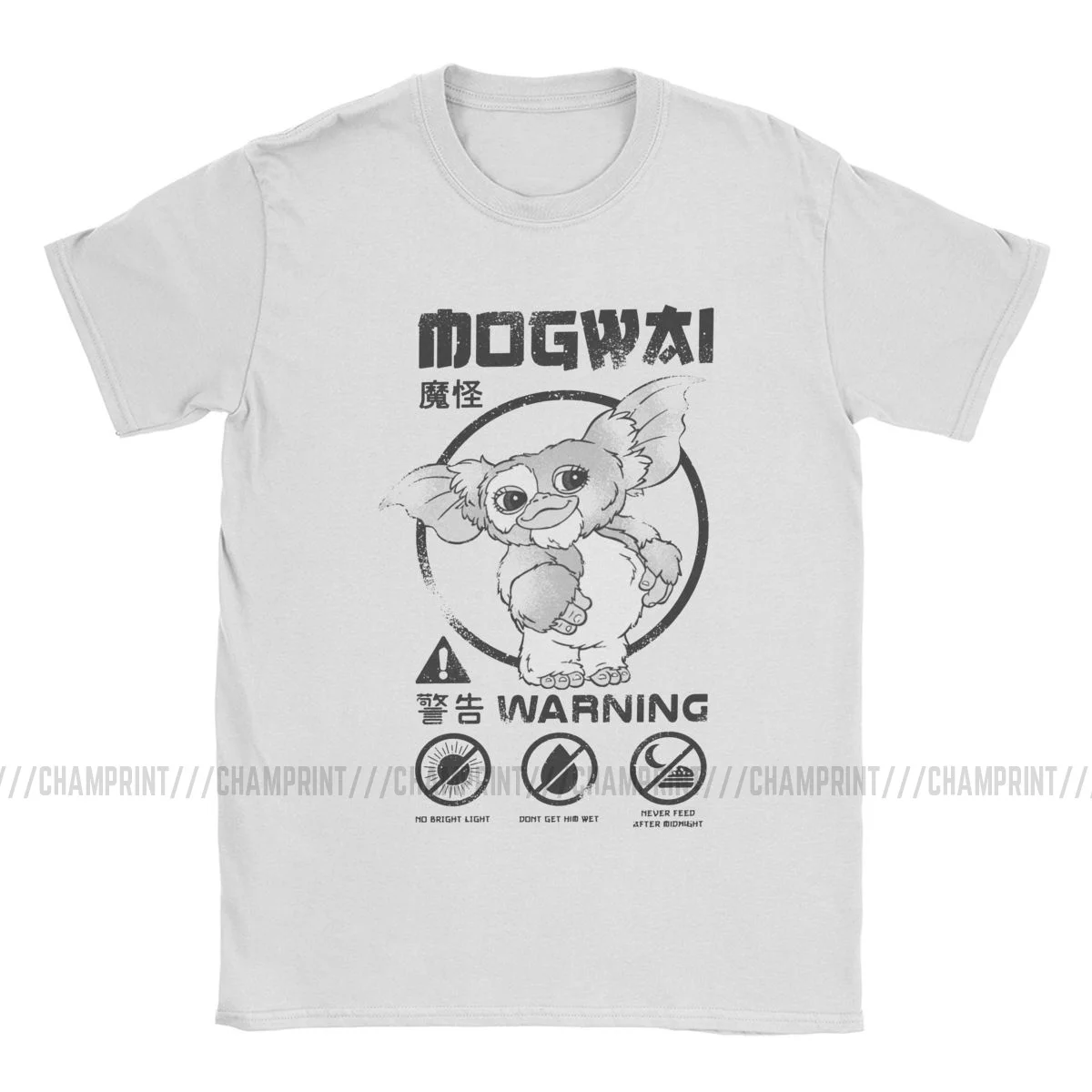 Футболка мужская с надписью Gremlins Mogwai Rules винтажная тенниска из чистого хлопка