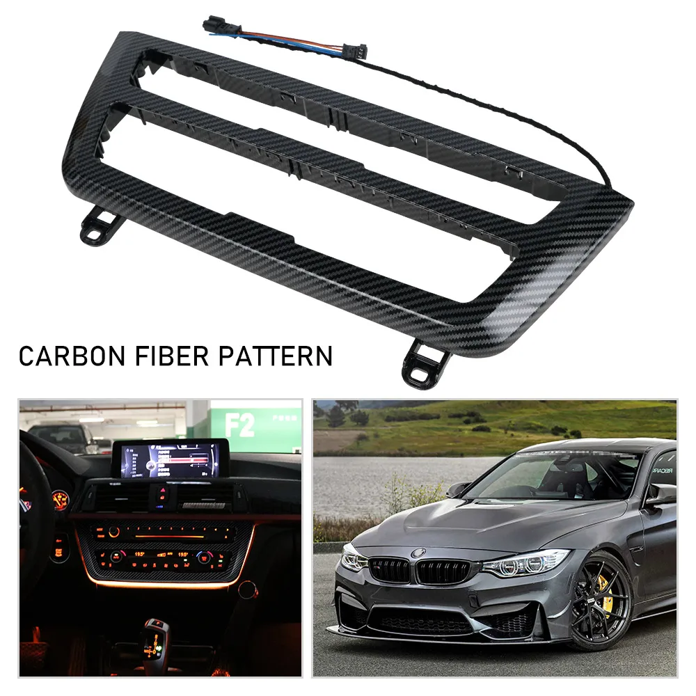 

12V LED Ambient Light AC Radio Frame Retrofit Interior Illuminated For BMW 3 Series 4 Series F30 F31 F34 F32 F33 F36 F80 F82