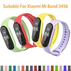Ремешок для Xiaomi Mi Band 5 6, спортивные Смарт-часы, женский браслет, силиконовый мягкий браслет для Mi Band 6 5 4 3, браслет на запястье