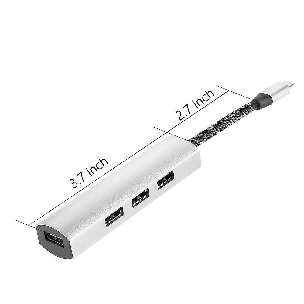 Type-c до 4USB3. 0 ноутбук жесткие диски Прочный USB концентратор Мода из алюминиевого