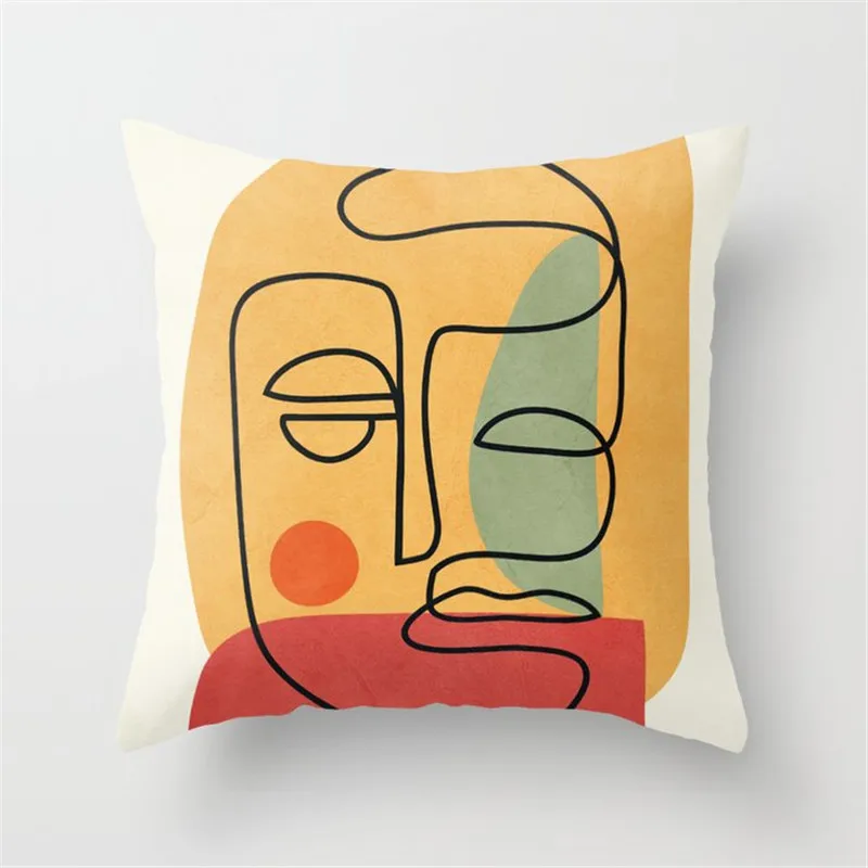 

Home Sofa Cushion Pillow Creative Funny Face Pillowcase Printed Square Pillow