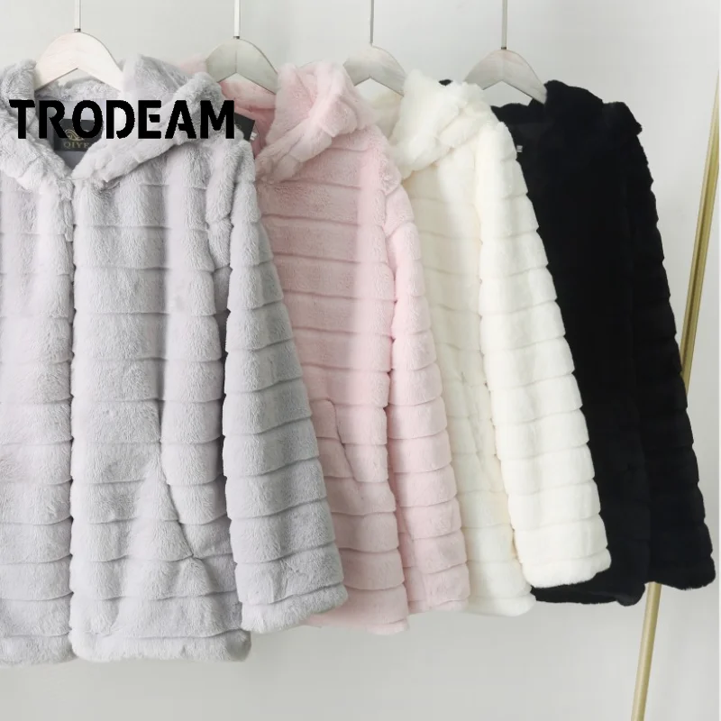 

Шуба женская из искусственного меха норки, с капюшоном, мягкая, теплая, 6 цветов