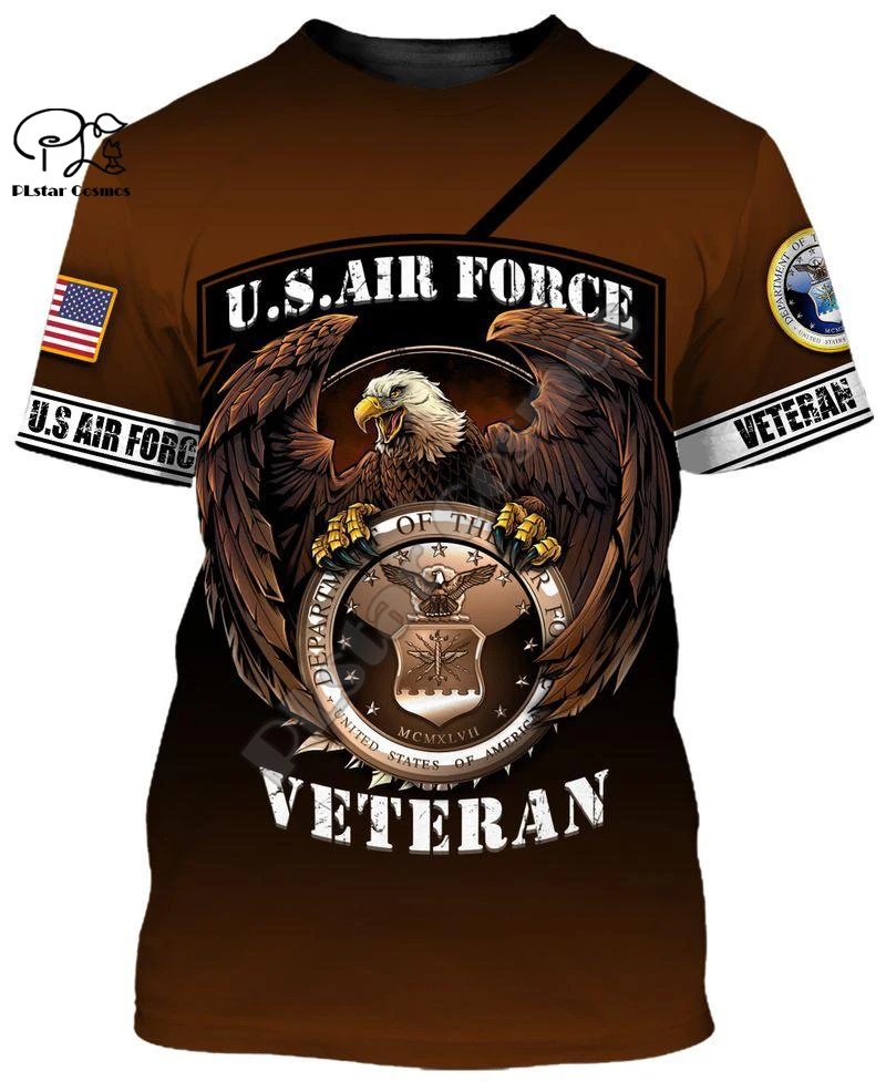 

PLstar Cosmos 3DPrint Newfashion Summer Army Veteran Soldier Art Unisex Casual Men/Women T-Shirt Harajuku Streetwear Funny R-1