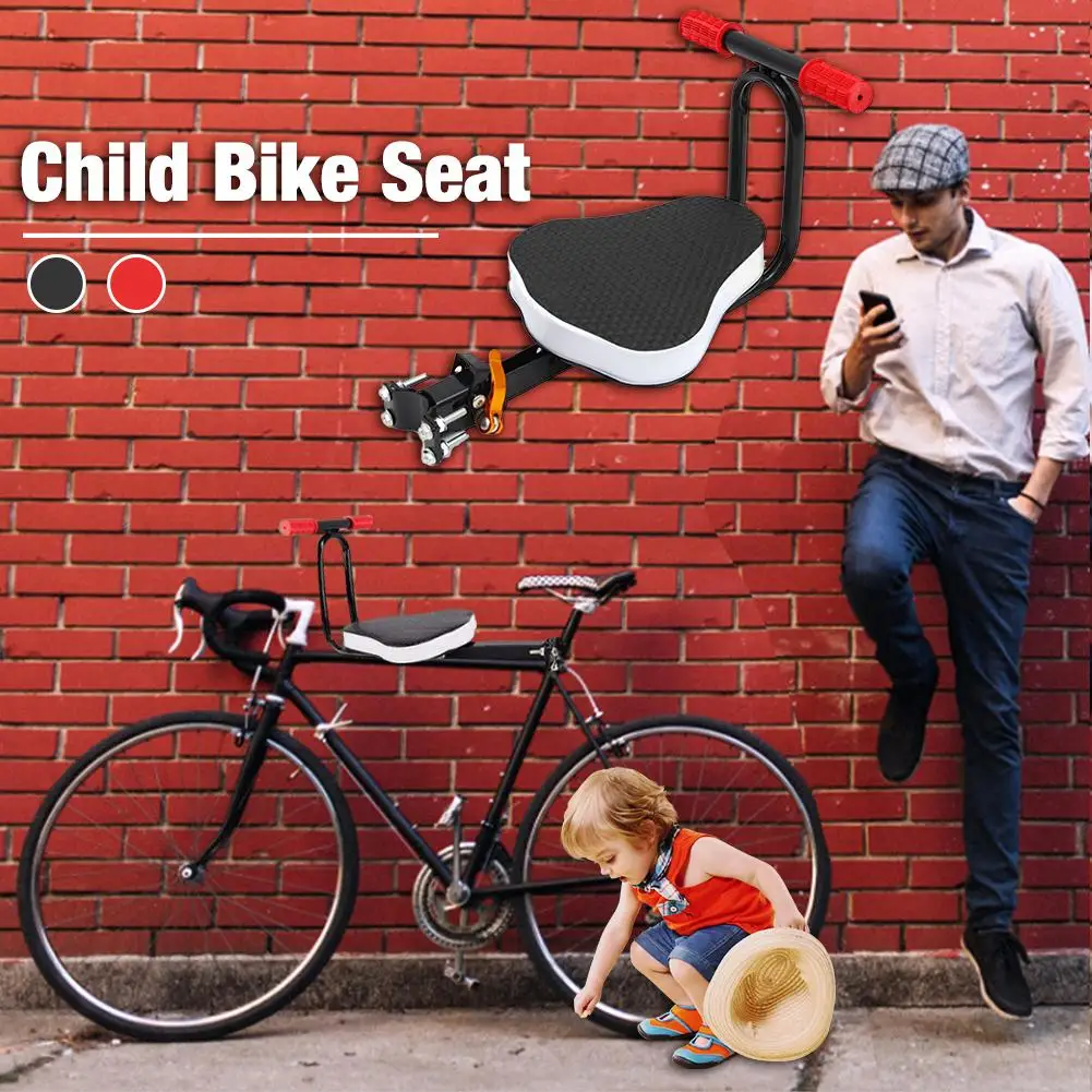 Foldable Child Bicycle Seat 30kg Loading Ultralight Front Mount Baby MTB Saddle Steel Bike With Handrail For 2 To 6 Kids | Спорт и