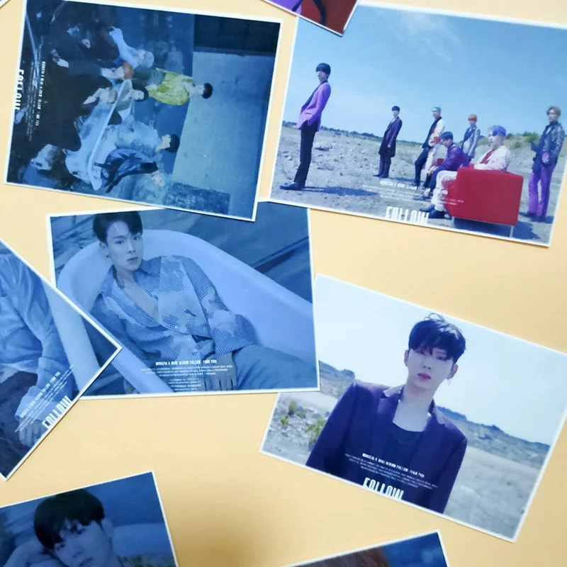 Новинка фотоальбом 16 шт./компл. KPOP MONSTA X фотокарточки из ПВХ самодельные ломо