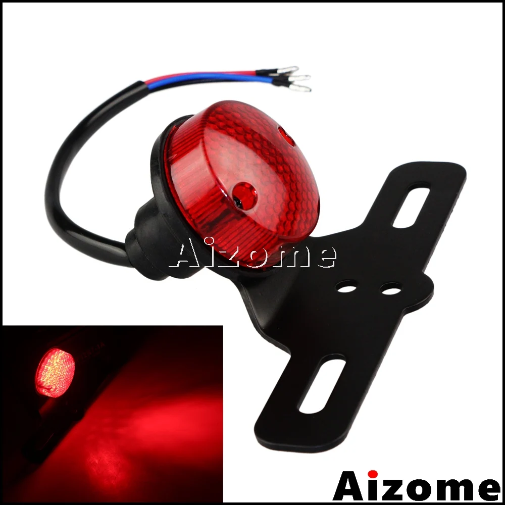 Мотоцикл на заказ светодиодный фонарь w/номерной знак света кронштейн стоп