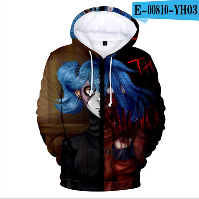 

Classic Funny Anime Game Sally Face Wig Latex 3D Hoodies Sweatshirts Boys/Girls Long Sleeve Hoodies Casual Adult/child Pullovers